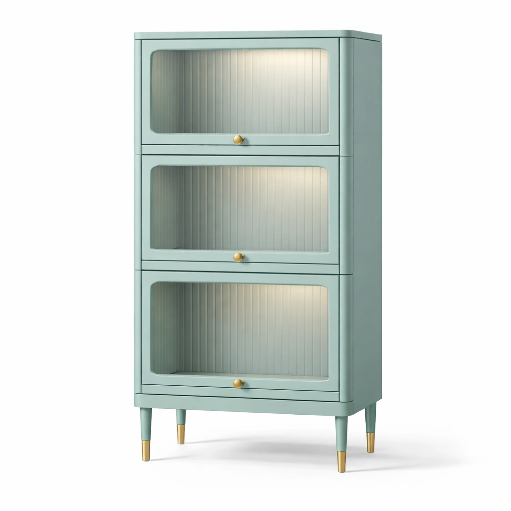 Vitrine mit Glasfront und Beleuchtung im modernen Stil-Olvique